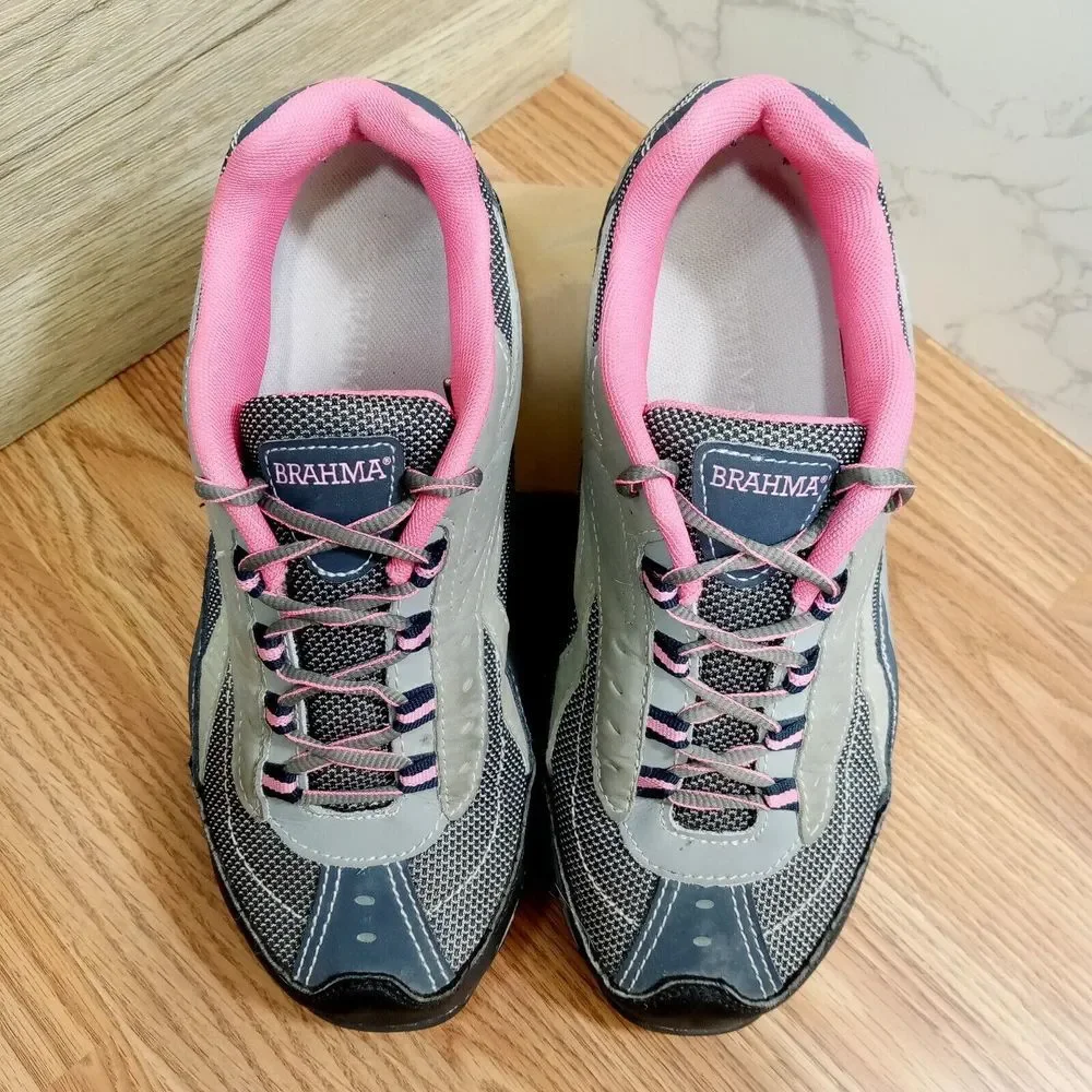 Brahma Steel Toe Womens Sz 10 EU 42 Gray Pink Sarah St. Work Shoe ASTM F 2413-11